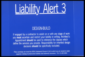RIBA J Liability Alert 3 Design Build