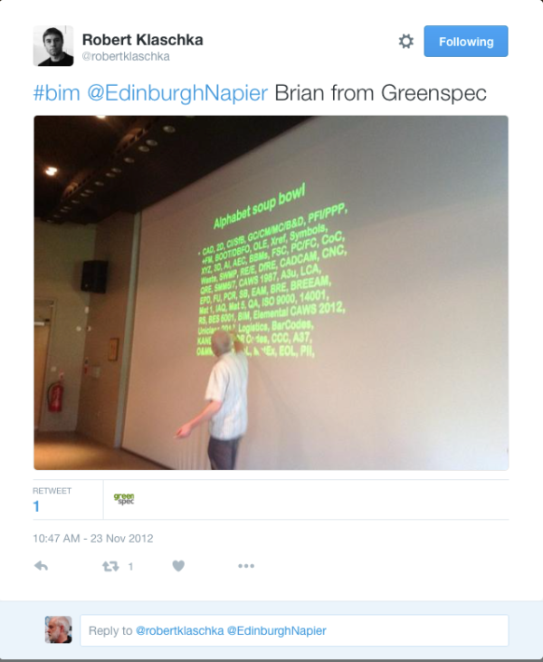 Edinburgh Napier BIM Event BRM Alphabet GBE Live