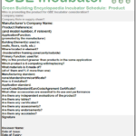 Green Building Encyclopaedia GBE Incubator Product Schedule