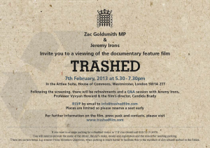 Trashed Film Invite 2013
