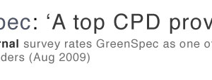 NGS GBE GreenSpec CPD RIBA Journal Top 10 CPD Provider