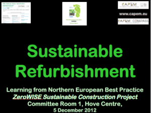 Sustainable Refurbishment ZeroWise Cover