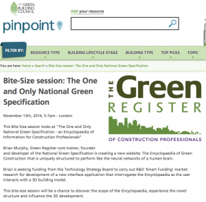 UKGBC PinPoint TGR NGS CPD GBE Reciprocal Link