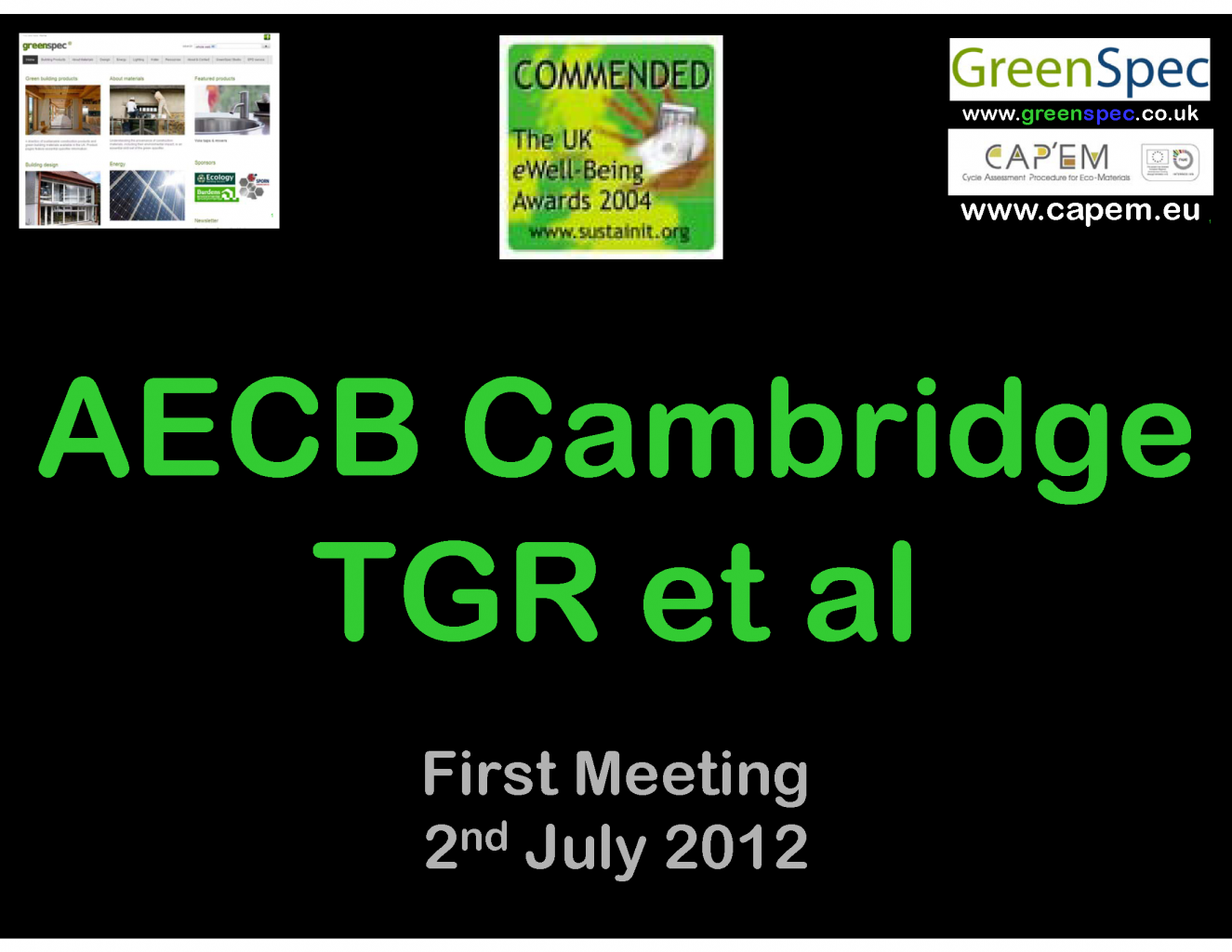 AECB Cambridgeshire 1st meeting CPD
