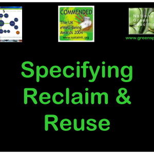 Reclaim Reuse Specification CPD Cover