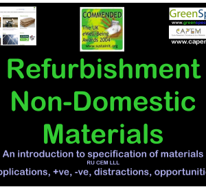 Refurbishment Non Domestic Materials Cover CDP Topic Refurbishment Retrofit Navigation