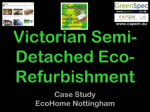 Refurbishment Victorian Semi-detached Eco CDP Topic Refurbishment Retrofit Navigation