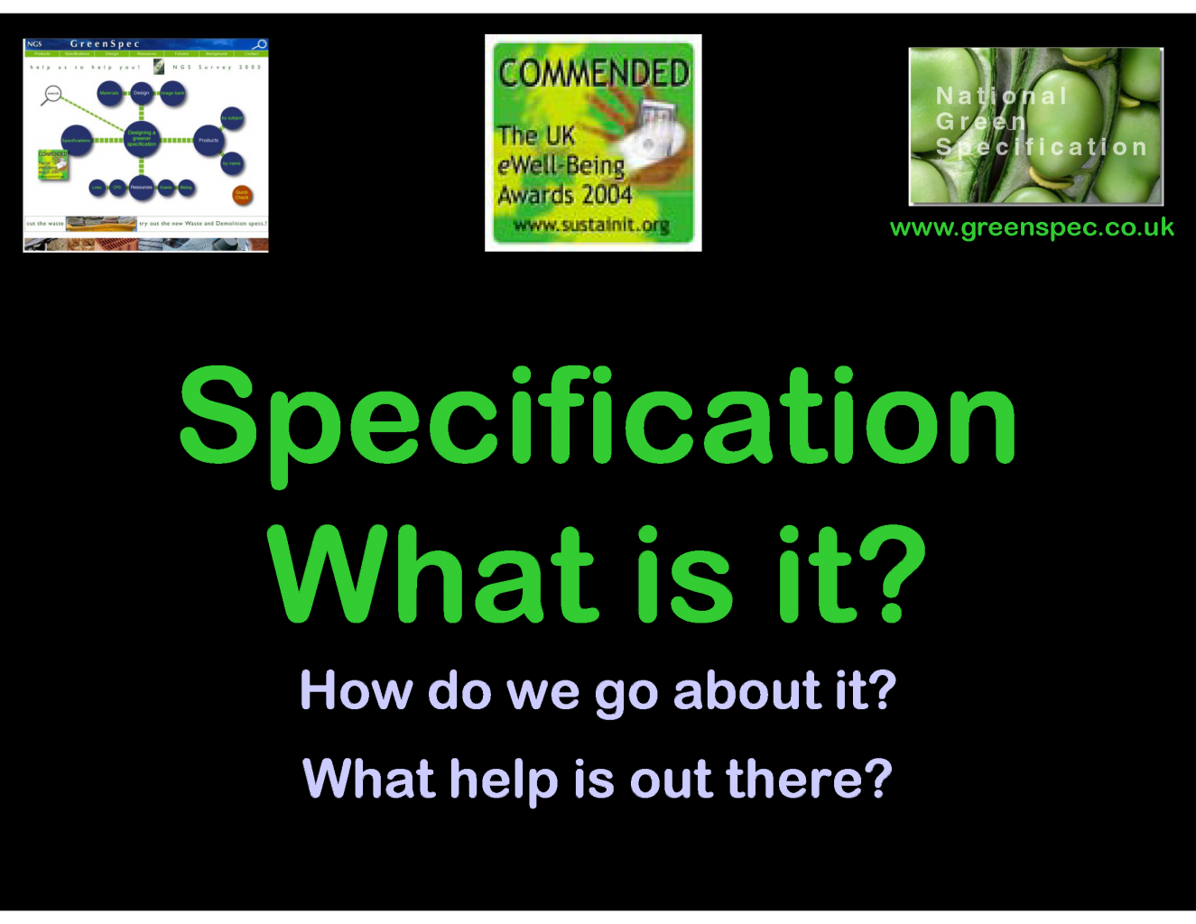 SpecificationWhatIsIt