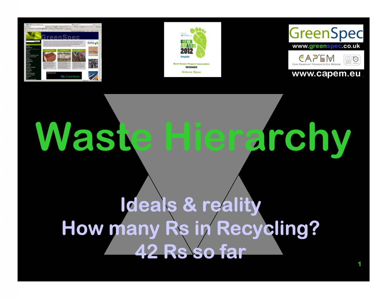WasteHierarchy, Recycled Content Building Products Site Waste Minimisation (Event) G#187