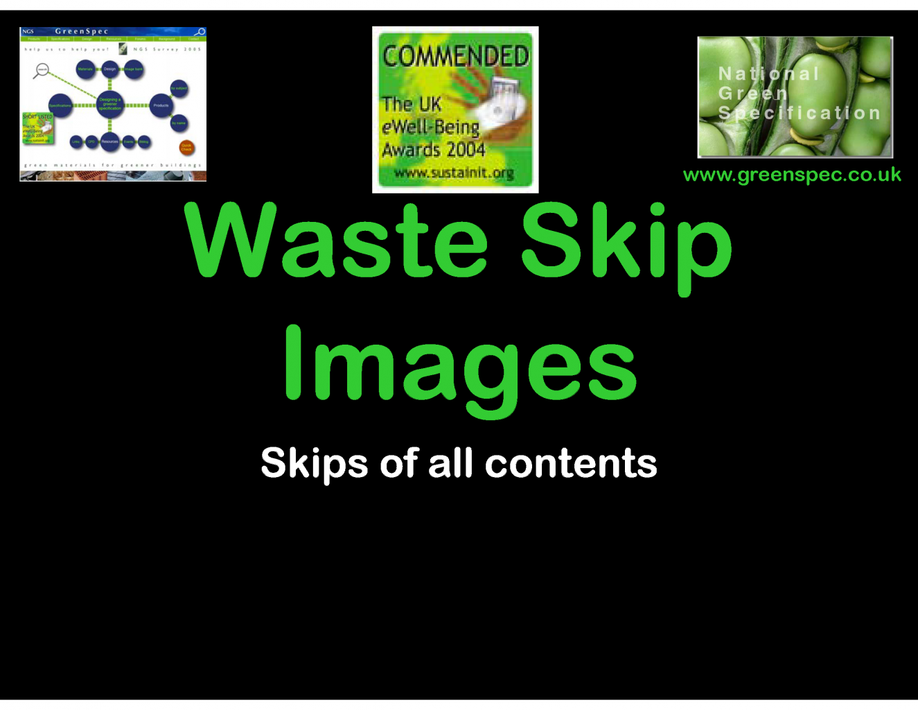 WasteImagesSkips, Recycled Content Building Products Site Waste Minimisation (Event) G#187