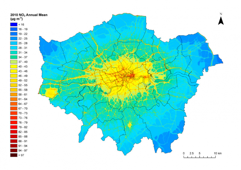 London Local Air Quality Map - Green Building Encyclopaedia GBE