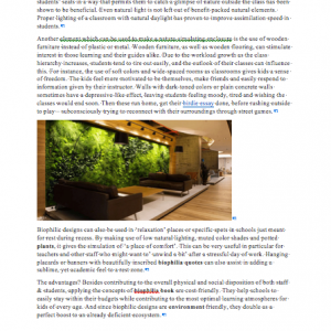 Biophilia in Students Environment 2
