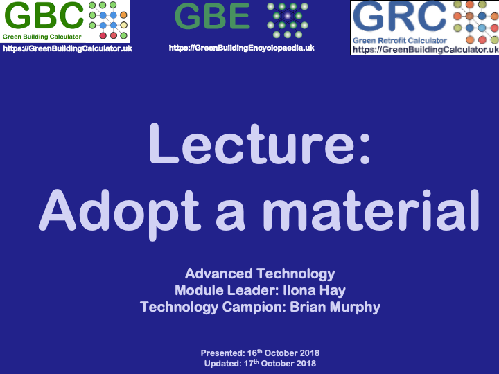 GBE Lecture AdoptAMaterial S1