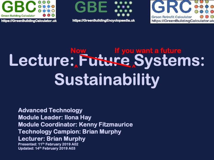 GBE Lecture FutureSystemsSustainability S1