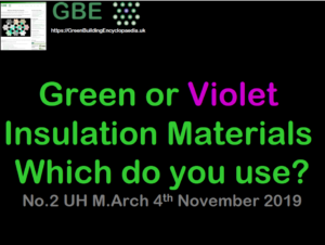GBE Lecture 2 Green or Violet Materials Insulation UH MA 2019 S1 PNG Show Cover
