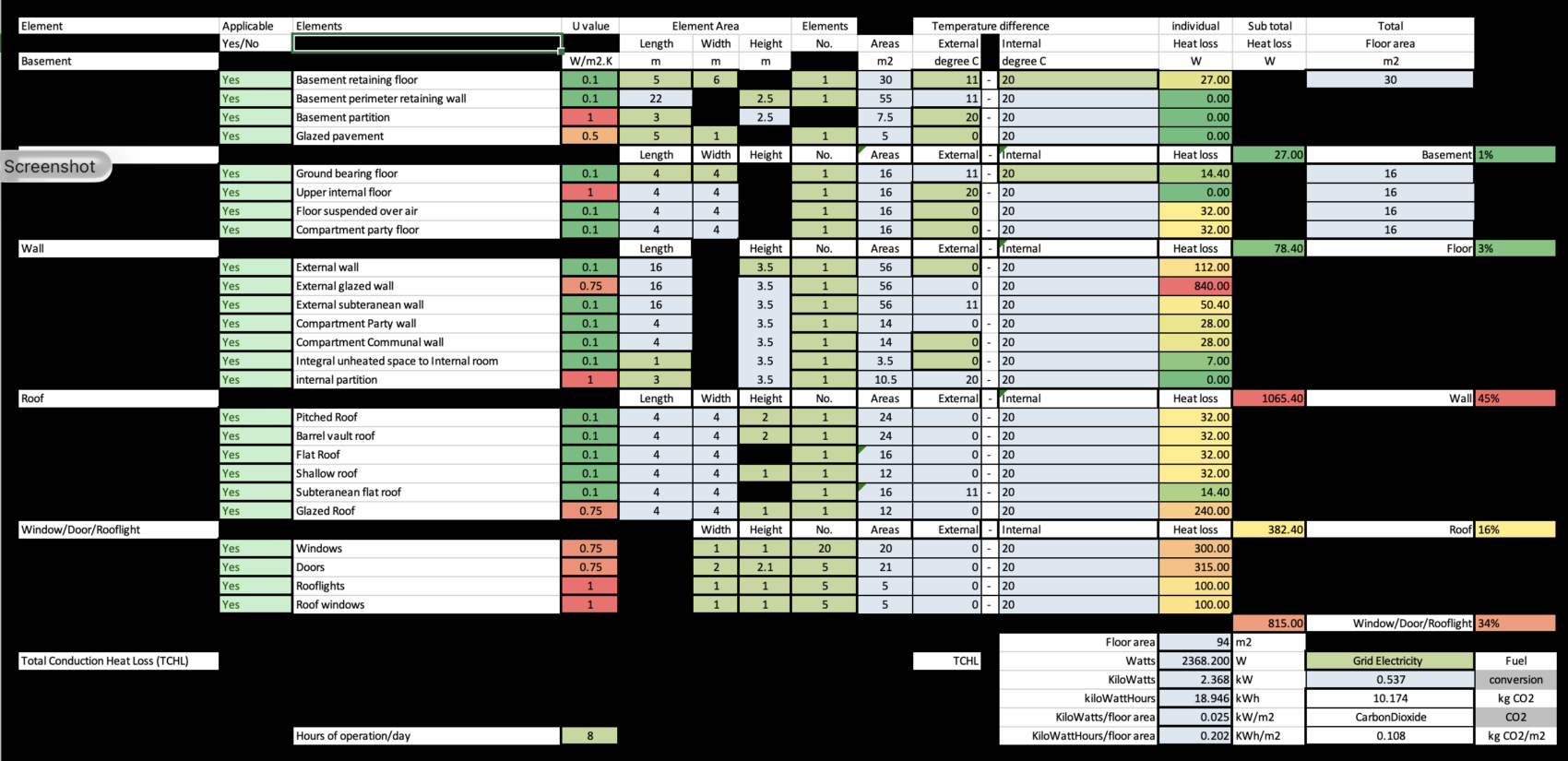 GBC WholeBuildingCalculatorUValuesV0