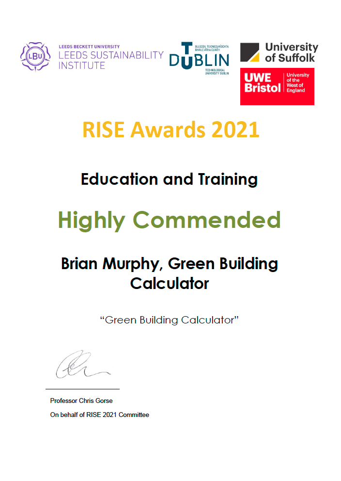 LSI RISE Award 2021 GBC Certificate PNG