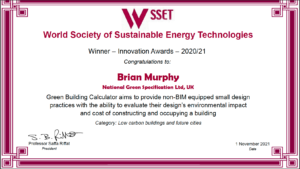 WSSET Certificate WIA 2020-21 Winner Brian Murphy - WSSET Innovation 2021 Award