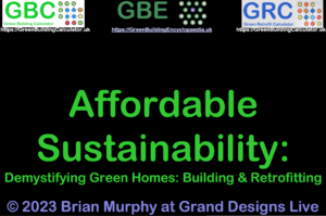 Affordable Sustainability Self-build (Discussion) Green Building Encyclopaedia Grand designs Live Affordable Sustainability Self-build A01 BRM 181023 S1 Cover PNG