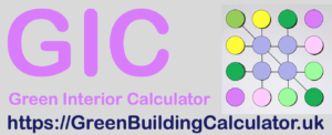 Green Interior Calculator GIC part of a suite of GBC calculators by BrianSpecMan of NGS Ltd.
