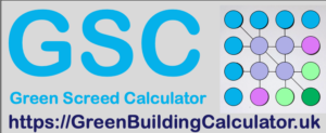 Green Screed Calculator GSC part of a suite of GBC calculators by BrianSpecMan of NGS Ltd.