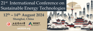 World Society of Sustainable Energy Technology WSSET SET 2024 Event Logo
