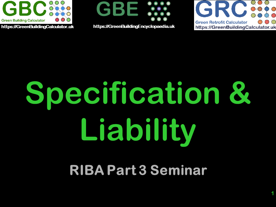 GBE CPD Specification+Liability UWE