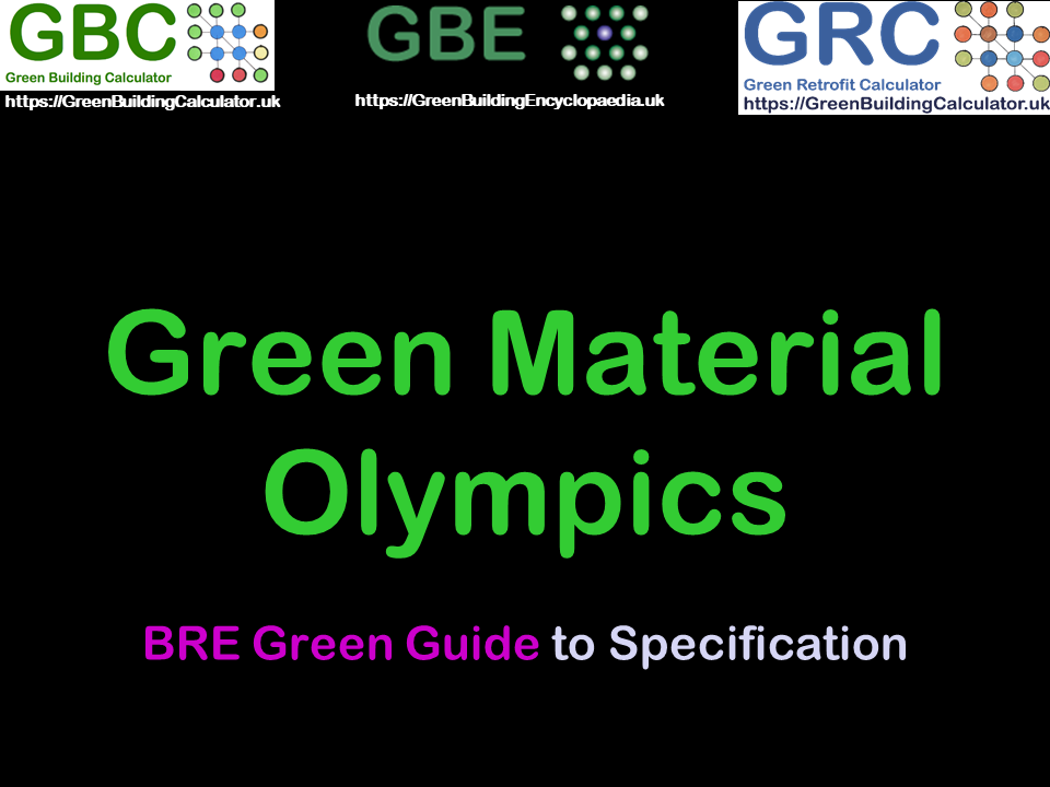 GBE CPD BRE GreenGuide Green Materials Olympics Short