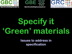 GBE CPD Specification Specify It Green Materials